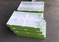 緑色 600*400*360mm 折りたたむ可折りプラスチック箱 積み重ねられる 貯蔵用