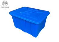 C614lのふた/カバーが付いている積み重ね可能で青いプラスチック収納箱670 * 490 * 390のMm