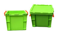 ターボチャージの貯蔵のためのふたの錠の容器を積み重ねる緑の正方形のユーロ