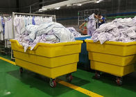 400-800kg多箱のトラックの半分の入り口の車輪の多リネン商業洗濯のトロリー