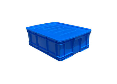 容器の青い色のふたが付いているまっすぐな壁の容器を積み重ねるHDPEのユーロ500*380*180mm